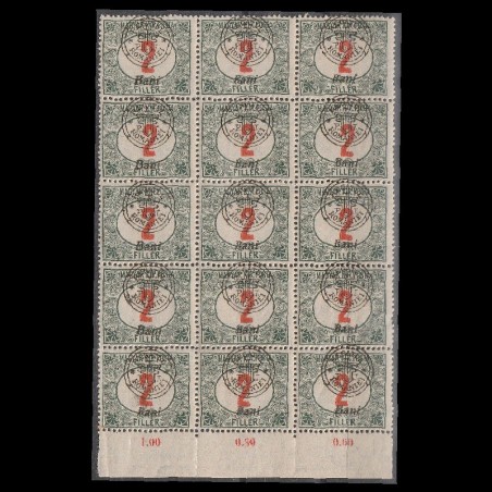 Porto 2 Filler cifra rosie Magyar Kir. Posta - zona Oradea 1919