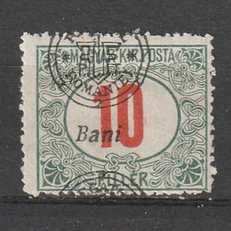 Porto 10 Filler cifra rosie Magyar Kir. Posta - zona Oradea 1919