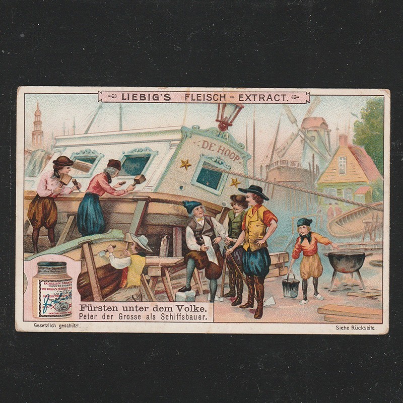 Reclama Litografie "Fürsten unter dem Volke - Peter der Grosse ca si c