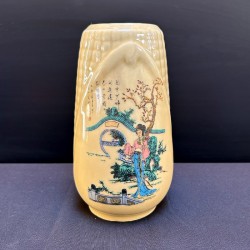 Vază Chineză decorativă, pictură arsă cu glazură