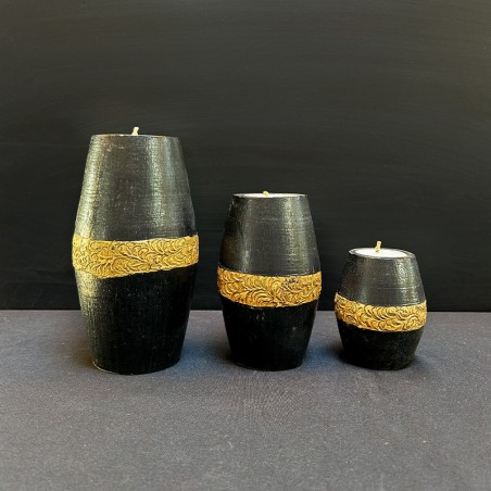 Set 3 suporturi pentru lumânări cu lumânare inclusă – Indonezia