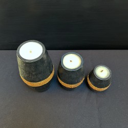 Set 3 suporturi pentru lumânări cu lumânare inclusă – Indonezia