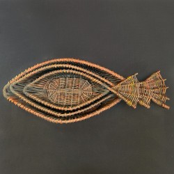 Set de 3 coșuri împletite în formă de pește – China