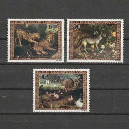 Picturi Europafrique Posta Aeriana Sc. C169-171 (Scott) Congo 1973