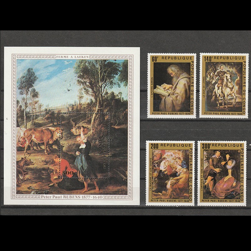 400 de ani de la Nasterea lui Peter Paul Rubens Mi. 606-610 (Michel)