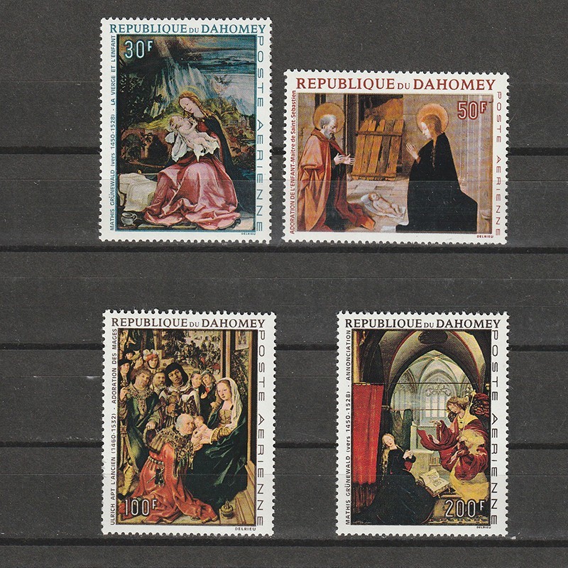 Picturi Craciun Posta Aeriana Mi. 331-334 (Michel) Dahomey 1967