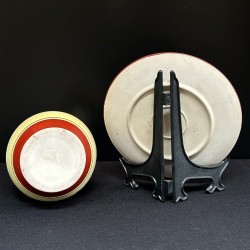 Set decorativ din ceramică – vază și farfurie cu motiv antic, China