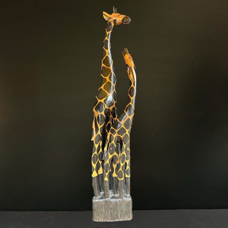 Statuetă mare din lemn – girafă decorativă 98 cm, Indonezia