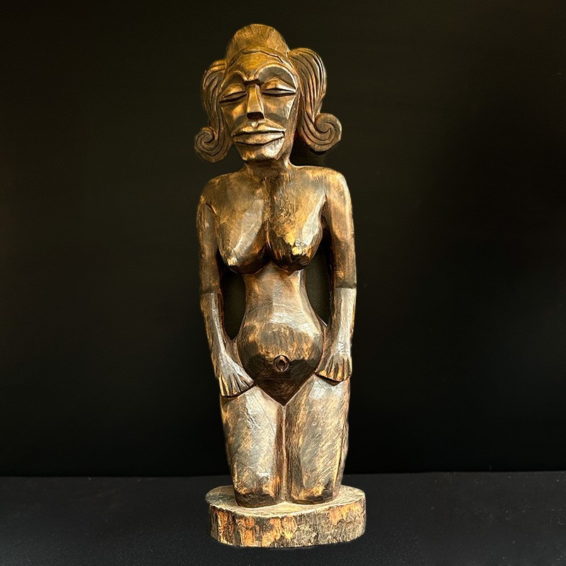 Statuetă africană din lemn, figură feminină – Africa