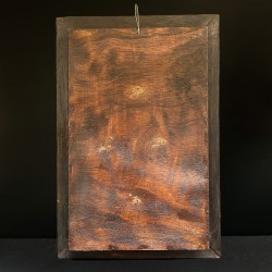 Tablou decorativ 3D din lemn cu mască sculptată – Indonezia