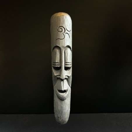 Mască decorativă cu simbol Om, din lemn – Indonezia