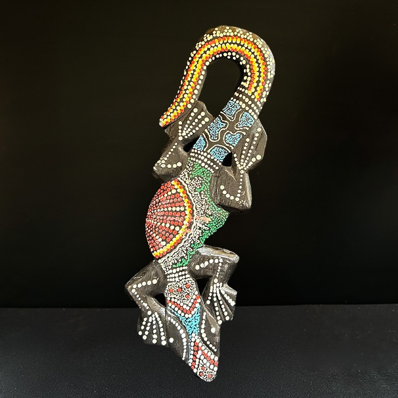 Figurină decorativă șopârlă din lemn – Indonezia