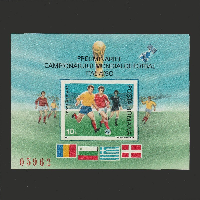 Preliminariile C.M. Fotbal Italia LP1235 Nedantelat Romania 1990