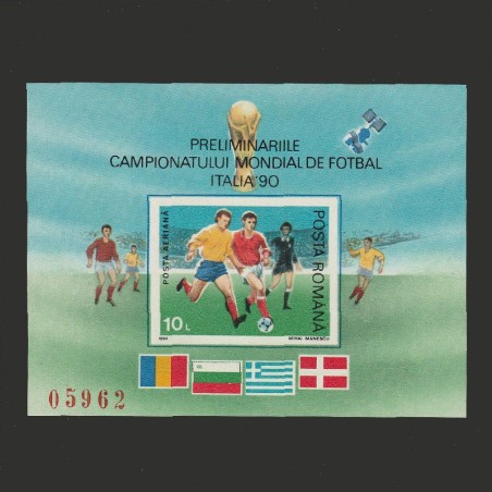 Preliminariile C.M. Fotbal Italia LP1235 Nedantelat Romania 1990