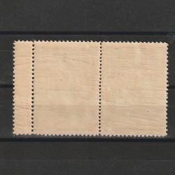 5B Tesatoarea LP58b Romania 1906 - in pereche cu margine dublu dantelata