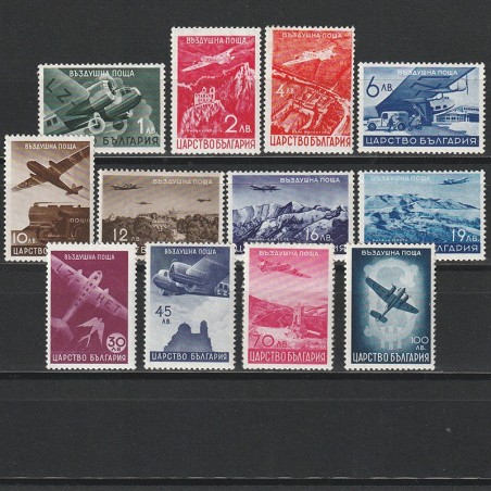 Posta Aeriana Peisaje si Avioane Mi.377-388 (Michel) Bulgaria 1940
