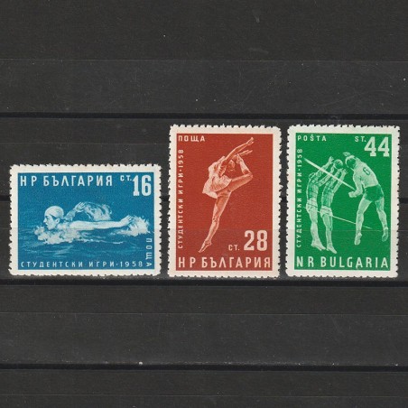 Sport Universiada Mi.1076-1078 (Michel) Bulgaria 1958