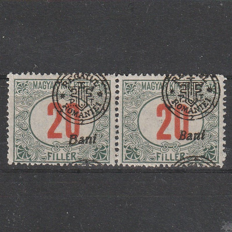 Porto 20 Filler cifra rosie Magyar Kir. Posta - zona Oradea 1919