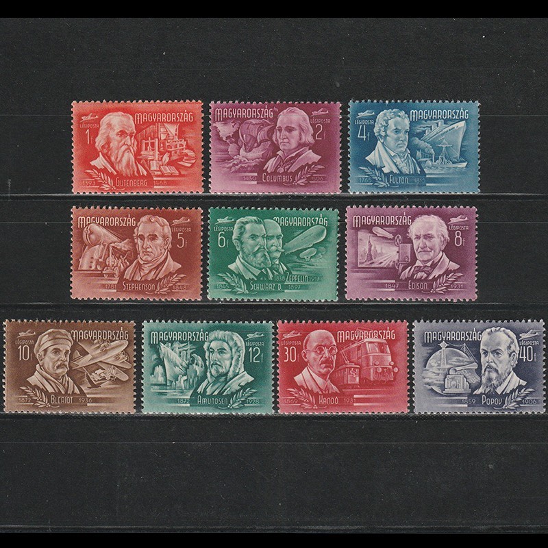 Feltalálók (Inventatori) LP1059-1068 Ungaria 1948