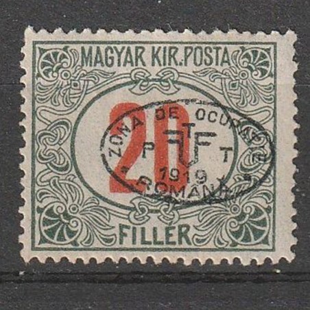 Porto 20 Filler Cifra Rosie Margyar Kir. Posta - zona Debrețin 1919