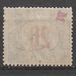 Porto 20 Filler Cifra Rosie Margyar Kir. Posta - zona Debrețin 1919