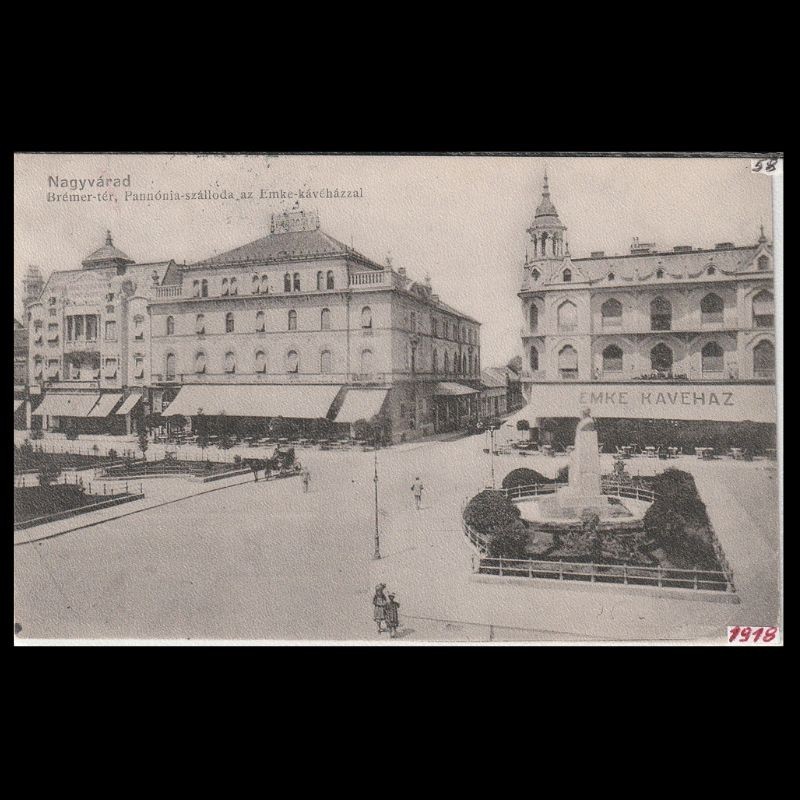 Carte poștală veche Oradea – Hotel Pannonia – 1913