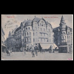 Carte poștală veche Oradea – Palatul Vulturul Negru – 1909
