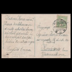 Carte poștală veche Oradea – Malul Crisului cu Primaria – 1913