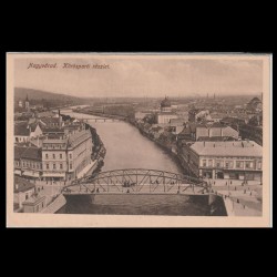 Carte poștală veche Oradea – Malul Crisului Vedere – 1916