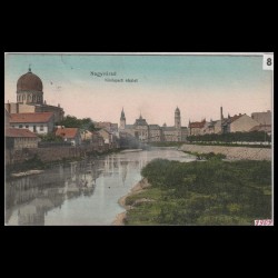 Carte poștală veche Oradea – Malul Crisului Vedere – 1909