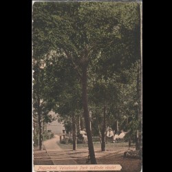 Carte poștală veche Oradea – Parcul hotelului Vaiszlovitch – 1914