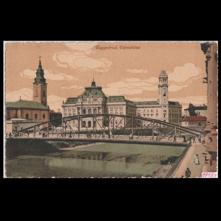 Carte poștală veche Oradea – Primaria – 1918