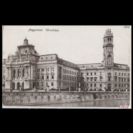 Carte poștală veche Oradea – Primaria – 1917