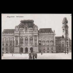 Carte poștală veche Oradea – Primaria – 1917