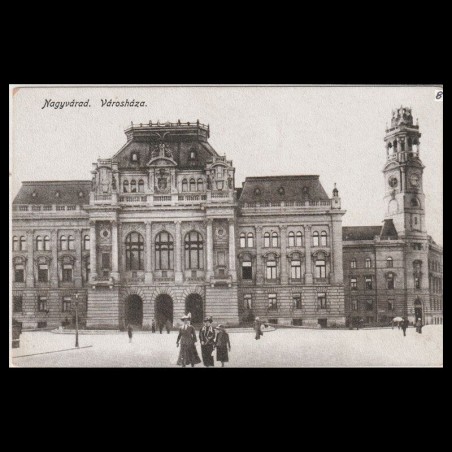 Carte poștală veche Oradea – Primaria – 1917