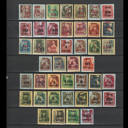 Kisegitő Bélyegek (Timbre de Ajutor) LP820-862 Ungaria 1945
