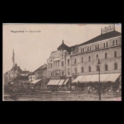 Carte poștală veche Oradea – Bémer-tér - Hotel Pannonia – 1918