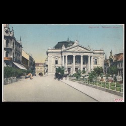 Carte poștală veche Oradea – Bémer-tér - Teatrul Szigligeti – 1914