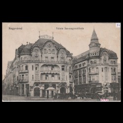 Carte poștală veche Oradea – Fekete Sas Szálloda (Hotel Vulturul Negru