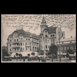 Carte poștală veche Oradea – Fekete Sas Szálloda (Hotel Vulturul Negru