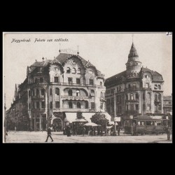 Carte poștală veche Oradea – Fekete Sas Szálloda (Hotel Vulturul Negru