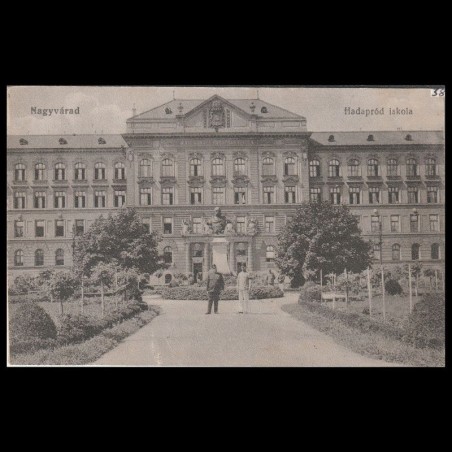 Carte poștală veche Oradea – Hadapród Iskola (Scoala Militara Oradea)