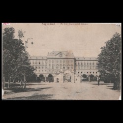 Carte poștală veche Oradea – Kir. Hadapród Iskola (Scoala Militara Reg