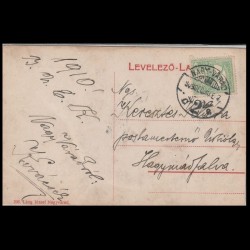 Carte poștală veche Oradea – Körösparti Részlet (Vedere Malul Crisului cu Sinagoga) – 1909