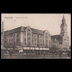 Carte poștală veche Oradea – Szent László-tér (Piata Szantul Ladislau)