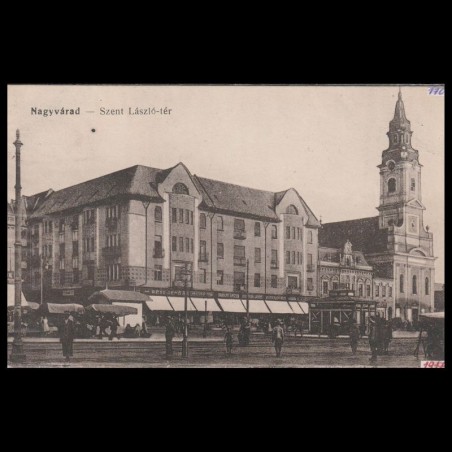 Carte poștală veche Oradea – Szent László-tér (Piata Szantul Ladislau)