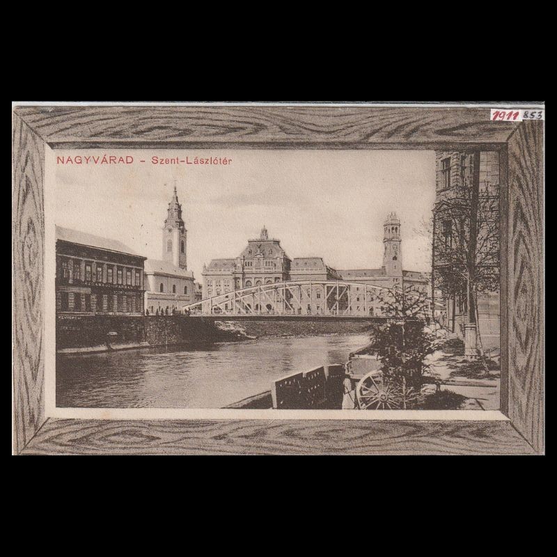 Carte poștală veche Oradea – EROARE Szent László-tér (Piata Szantul La