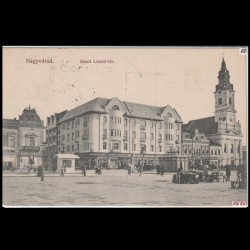 Carte poștală veche Oradea – Szent László-tér (Piata Szantul Ladislau)