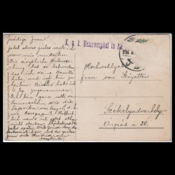 Carte poștală veche Oradea – Cetatea, Poarta de Est (Posta Militara) –