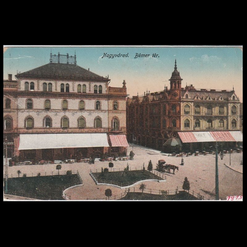 Carte poștală veche Oradea – Piata Bémer – 1915